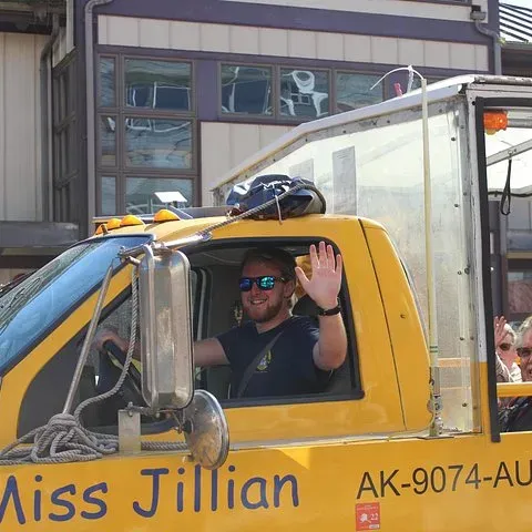 The driver at the wheel